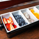 BarConic® Black Condiment Holder w/ 6 Pint Inserts & Ice compartment