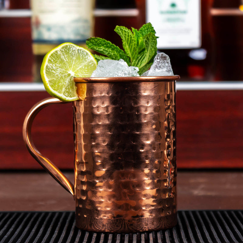 Hammered Moscow Mule Mug - Copper Plated - 18oz