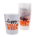 Stackable Reusable Tumblers - Happy Halloween Print - 16 ounce (Set of 10)