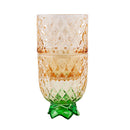 BarConic® Diamond Pattern Stackable Pineapple Glasses - Set of 4