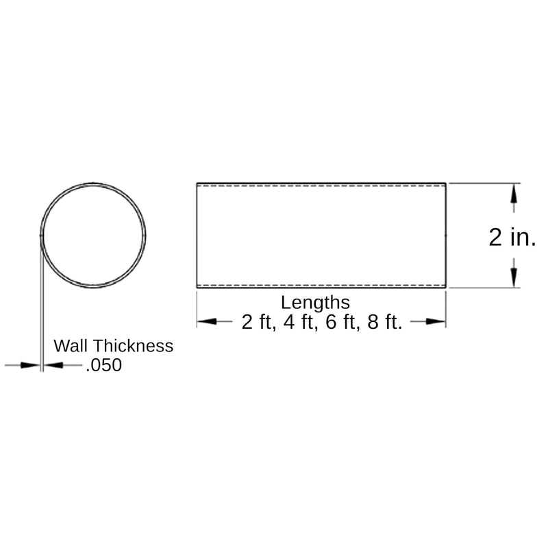 Bar Foot Rail Tubing - Length Options - Satin Brushed Brass