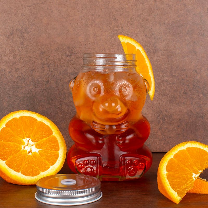 BarConic® Teddy Bear Mason Jar w/ Metal Lid