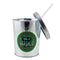 Metal Trash Can Drinking Cup w/ Straw and Lid - 30oz