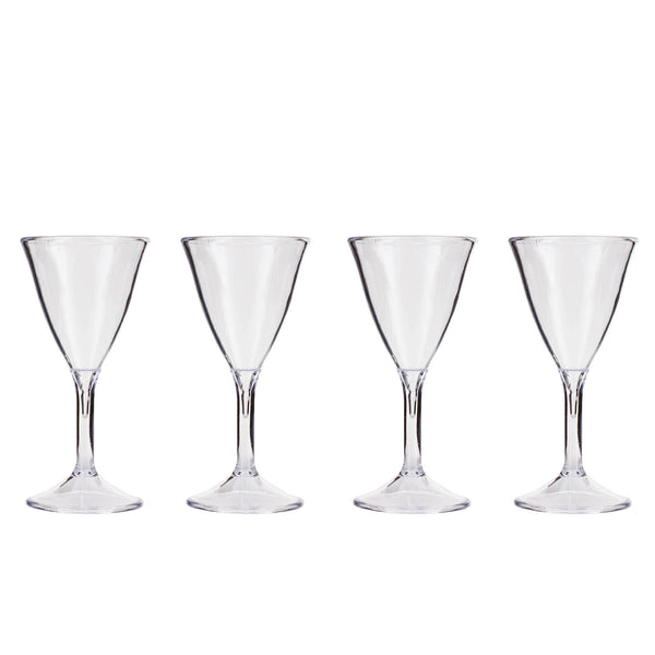 Plastic Martini Shot Glasses - 4 pack - Reusable