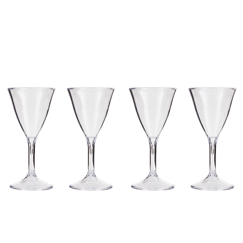 Plastic Martini Shot Glasses - 4 pack - Reusable