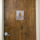 Female Restroom Sign - Stainless Steel - 4" x 5"