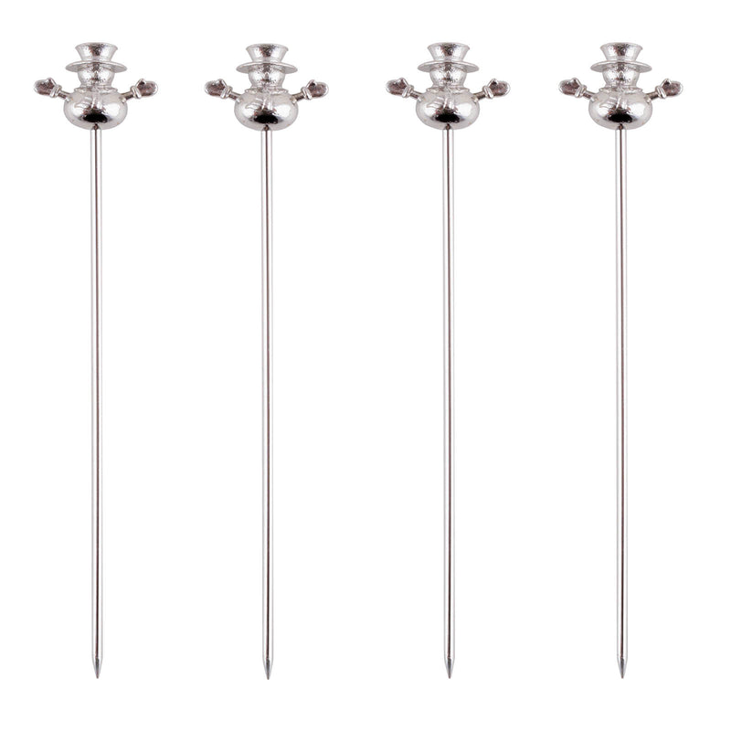 BarConic® Cocktail Pick - Snowman - Set of 4