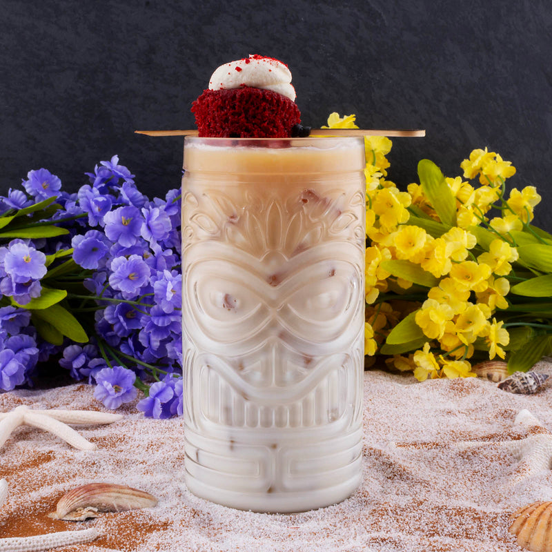 BarConic® Grinning Tiki Glass - 16 oz Tall