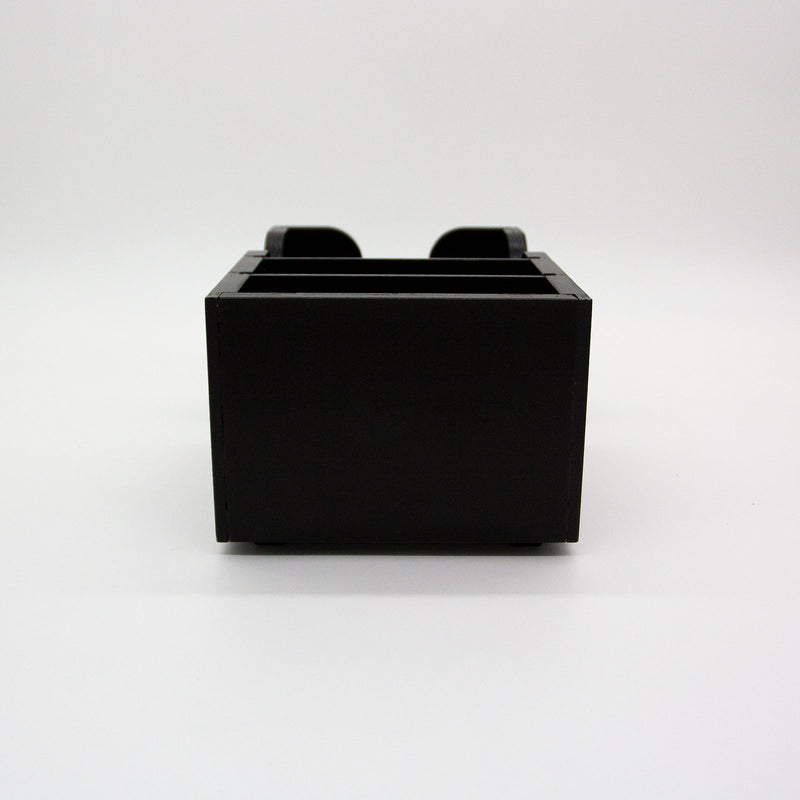 Wooden Bar Top Napkin Caddy - Black Stain Finish