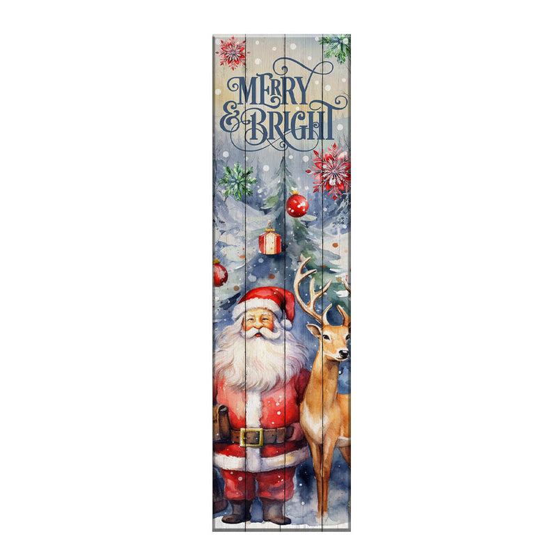 Farmhouse Christmas Vertical Wood Plank Indoor / Outdoor Signs - 10" x 36" - SEVERAL OPTIONS