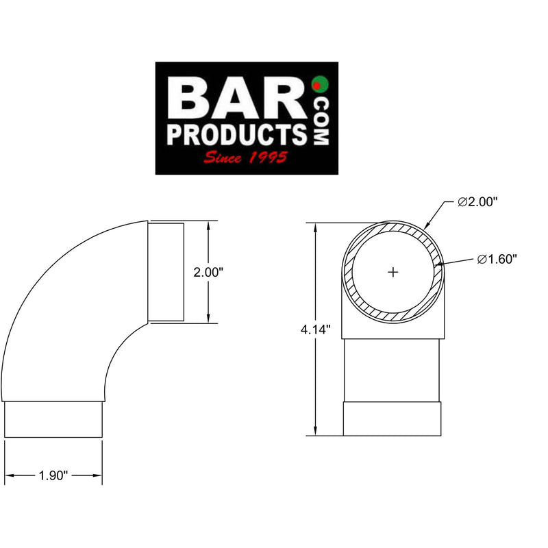 Curved Flush Elbow Fitting - 90 Degree - (Metal Options)