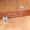 Custom Laser Engraved 2-Person Wood Shot Ski - Bottoms Up Cherry Wood Stain