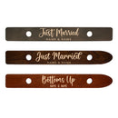 Custom Laser Engraved 2-Person Wood Shot Ski - Designs 1, 2, 4