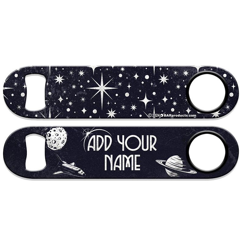 "ADD YOUR NAME" Speed Bottle Opener - Retro Space