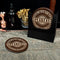 Customizable Engraved Wooden Coasters - Speakeasy Theme - Round - Set of 4