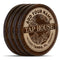 Customizable Engraved Wooden Coasters - Tap House Theme - Round - Set of 4