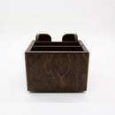 Wooden Bar Top Napkin Caddy - Dark Stain Finish