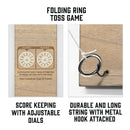 Customizable Engraved Wall Mounted Folding Ring Toss Hardware