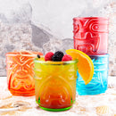 Colored Tiki Stacking Tumblers (12oz) - Set of 4