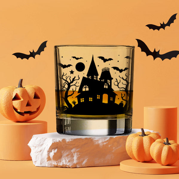 Halloween Town Theme Whiskey / Cocktail Glasses