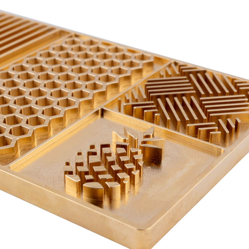 BarConic® Craft Ice Mold Tray w/ 5 designs - Brass 4 x 8