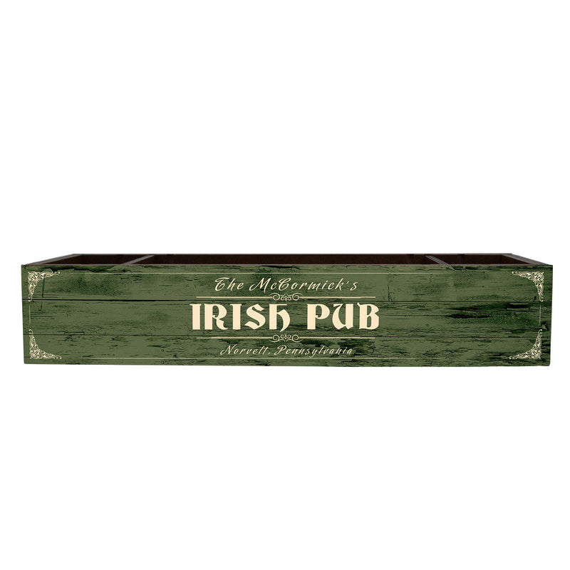 Custom Wooden Condiment Caddy - Irish Pub