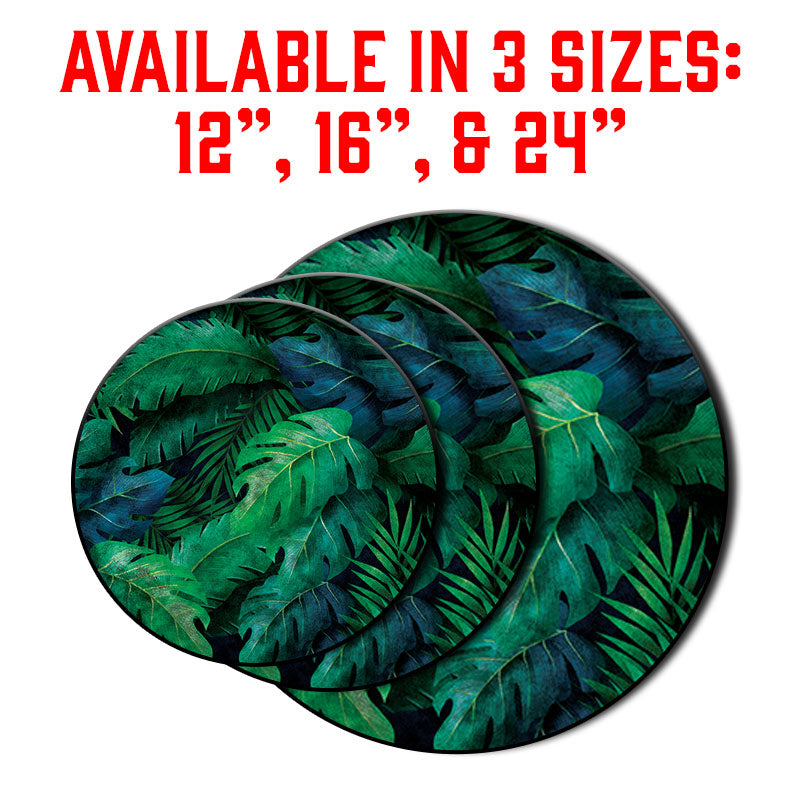 Tropical Green Leaves Design Lazy Susan - 3 Different Sizes