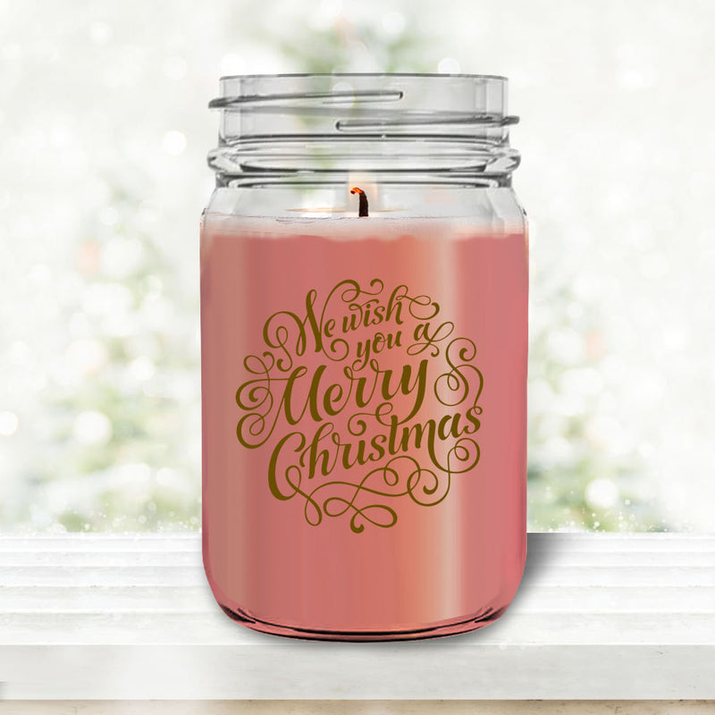 BarConic Christmas Collection -  Mason Jar Glassware-  12 ounce - Several Design Options