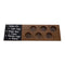 6 Numbered Beer Flight with Walnut Finish and Chalk Strip - Includes 5.5oz Highball Glasses