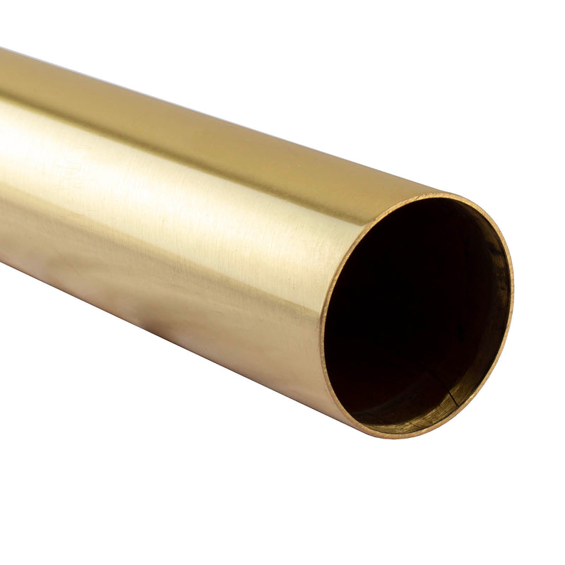 Bar Foot Rail Tubing - Length Options - Satin Brushed Brass