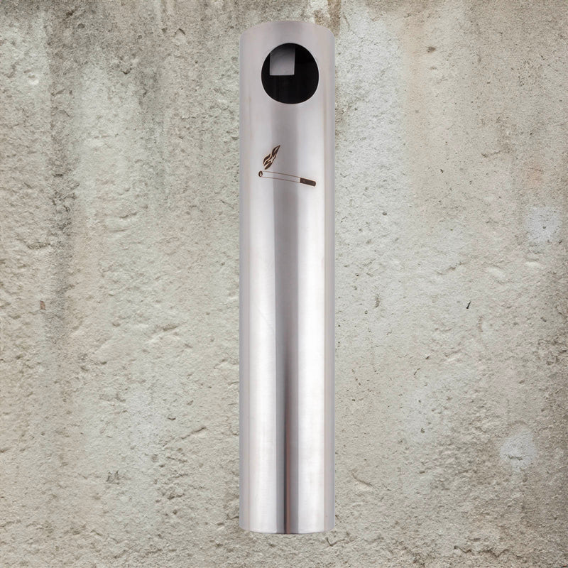 Wall Mounted Cigarette Bud Receptacle - Round