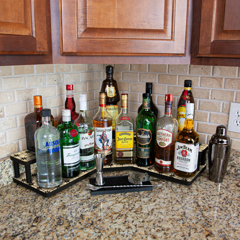 Counter Caddies™ - "Rustic Tiles" Themed Artwork - Liquor Bottle Theme