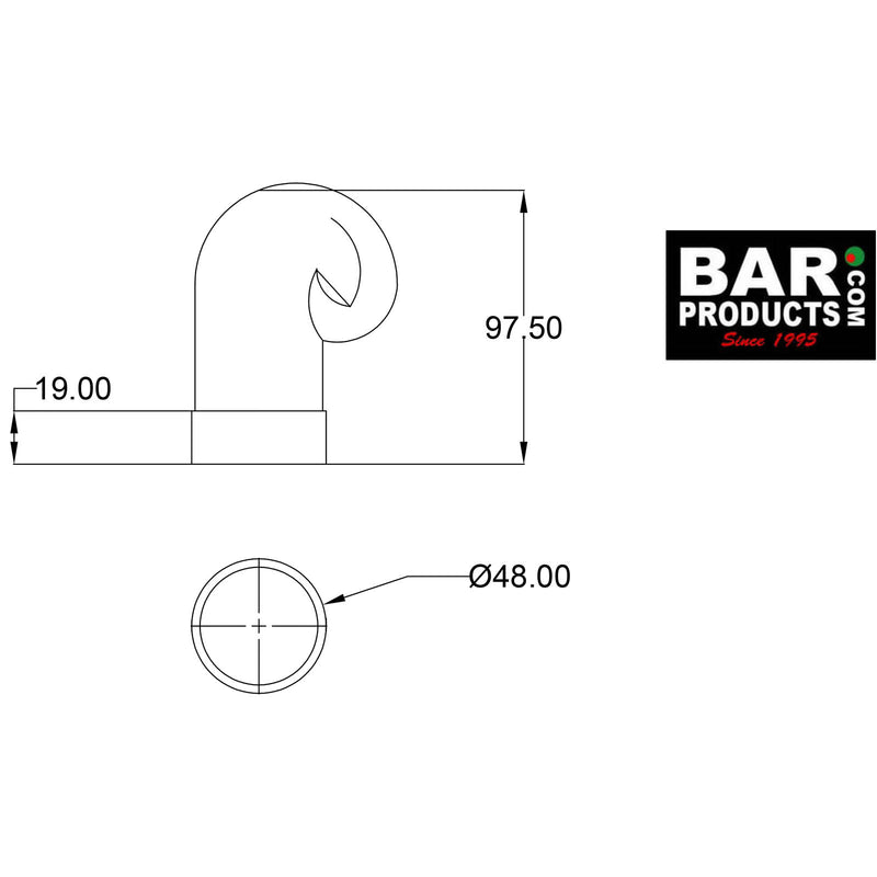 Scroll Finial Cap (Metal Options)