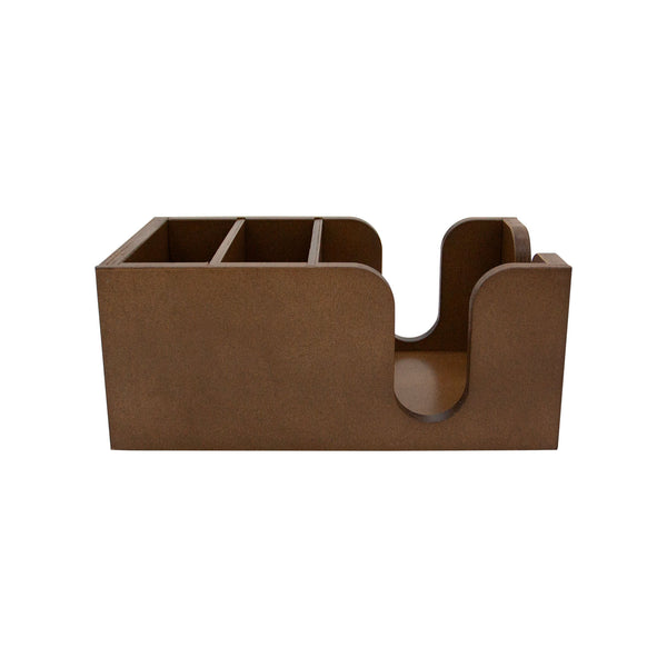 Wooden Bar Top Napkin Caddy - Stain Finish