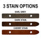 Custom Laser Engraved 2-Person Wood Shot Ski - Multiple Stain Options