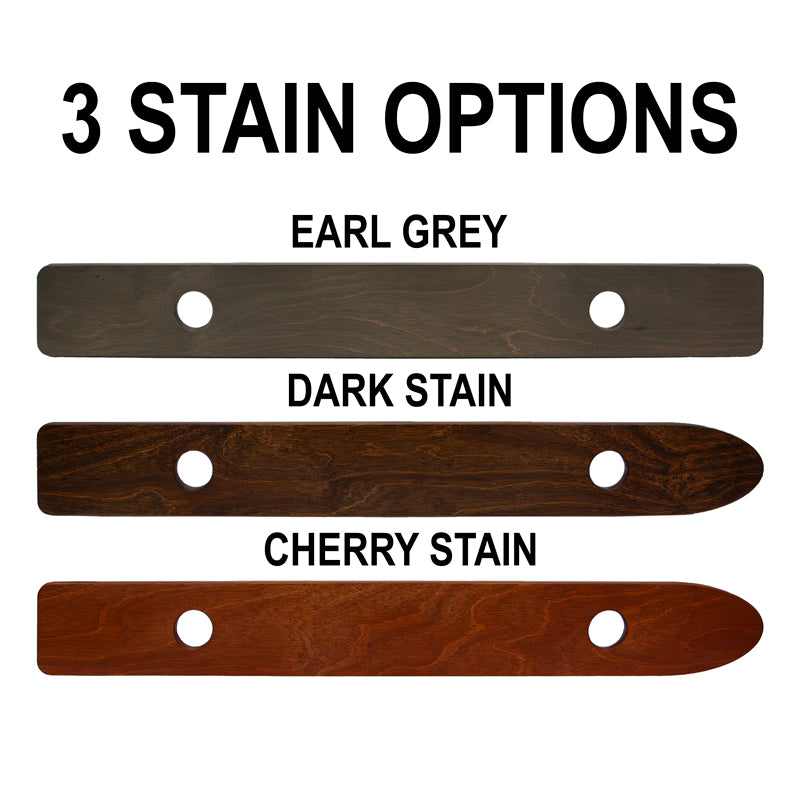 Custom Laser Engraved 2 Person Wood Shot Ski - 3 Stain Options 