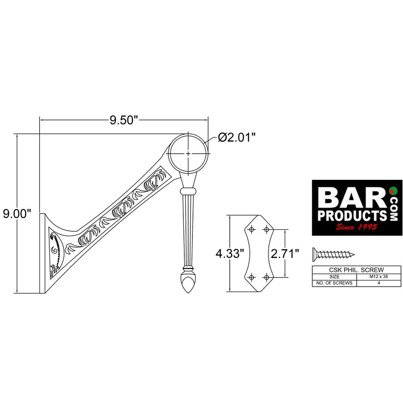 Swing Leg Bracket (Metal Options)