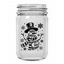 BarConic Christmas Collection -  Mason Jar Glassware-  12 ounce - Several Design Options