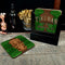 Customizable Wooden Square Coasters - Tiki Leaves - Set of 4