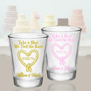 CUSTOMIZABLE - 1.75oz Clear Shot Glass - Tied the Knot