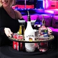 CHOOSE YOUR PATTERN - 18 inch Bottle VIP Service Tray - Made of Wood