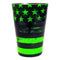 Cocktail Shaker Tin - Printed Designer Series - 18oz weighted - NEON GREEN U.S. Flag