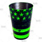 Cocktail Shaker Tin - Printed Designer Series - 18oz weighted - NEON GREEN U.S. Flag