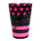 Cocktail Shaker Tin - Printed Designer Series - 18oz weighted - NEON PINK U.S. Flag