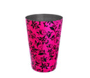 Cocktail Shaker Tin - Printed Designer Series - 18oz weighted - Pink Swirl 