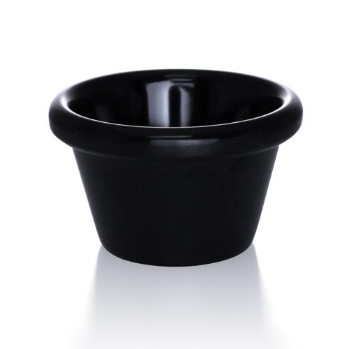 Black - 2 oz. Smooth Melamine Ramekin - 12/pack