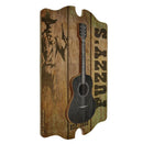 CUSTOMIZABLE 3D Wooden Guitar Tavern Sign - Country Theme - ANGLE