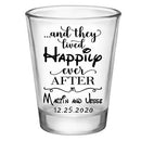 CUSTOMIZABLE - 1.75oz Clear Shot Glass - Happily Ever After