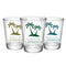 CUSTOMIZABLE - 1.75oz Clear Wedding Shot Glass - Palm Trees