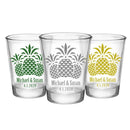 CUSTOMIZABLE Clear Wedding Shot Glass - Pineapples- 1.75oz